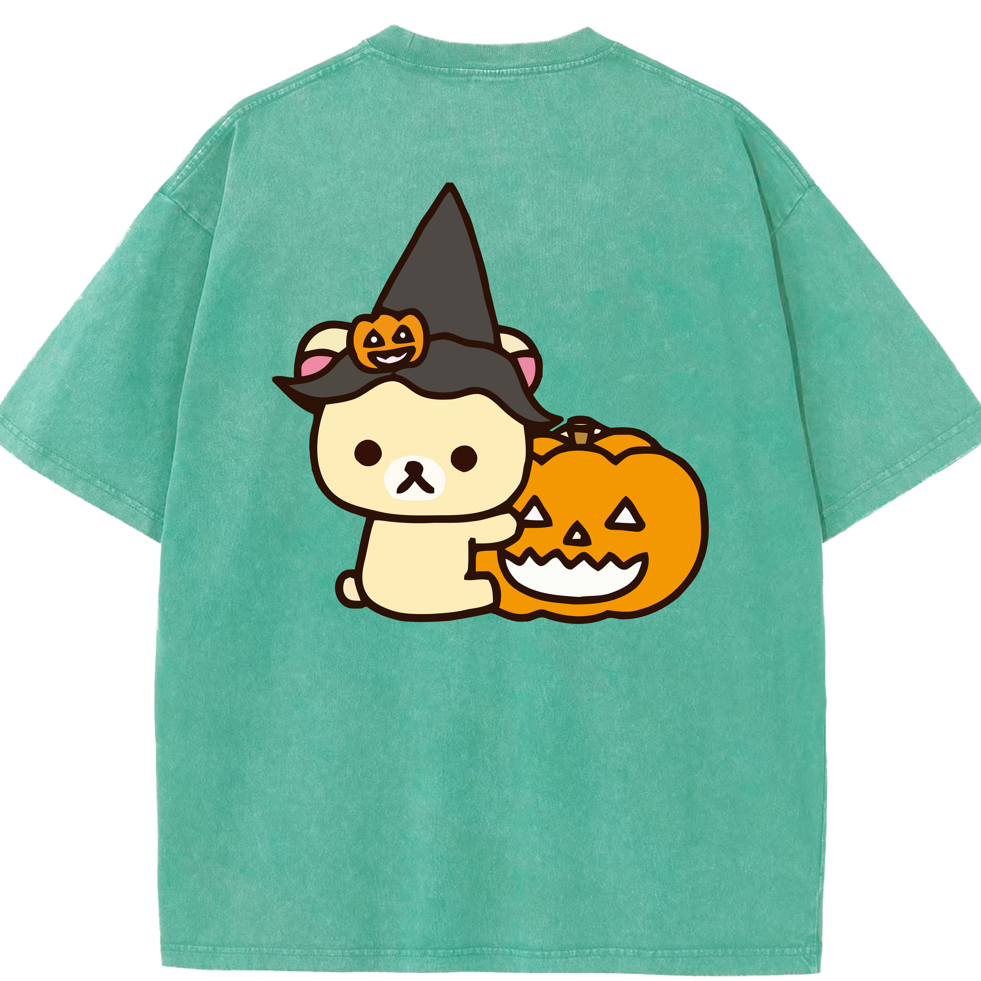 （画像用） リラックマ リラックマ キイロイトリ Rilakkuma Korilakkuma Kiiroitori 綿100% ヴィンテージ風 半袖Tシャツ（背面プリント）
